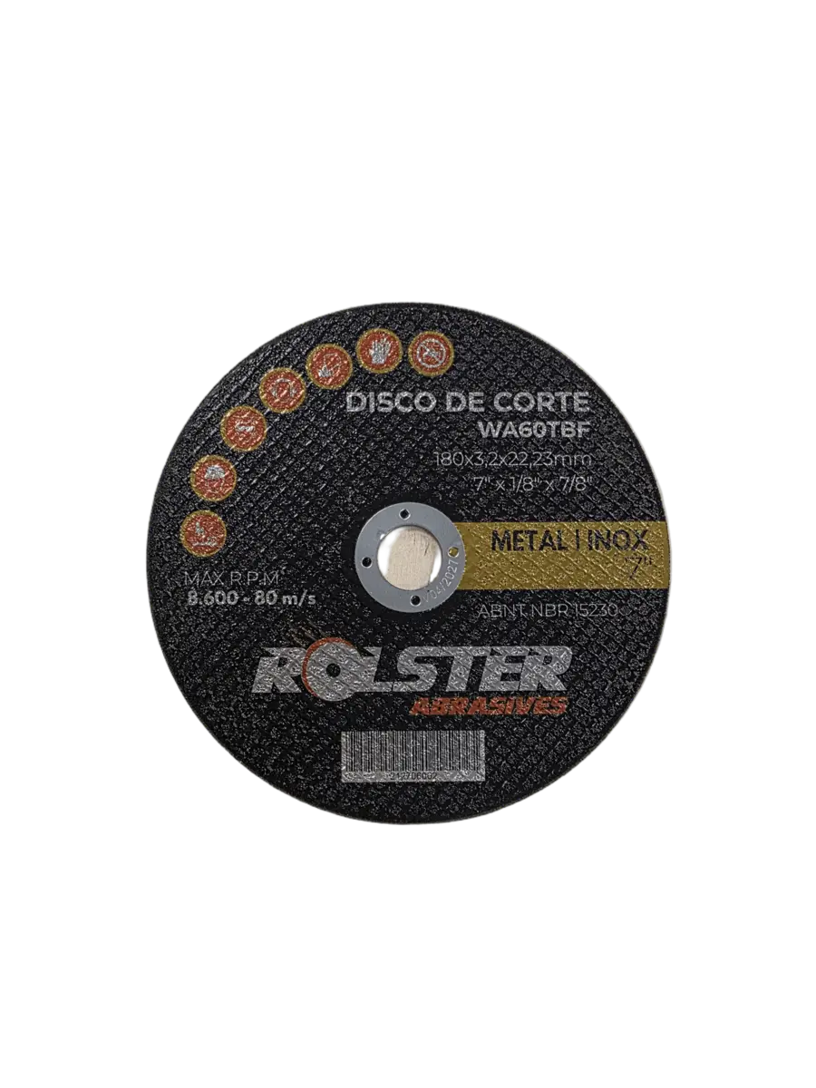 Disco de Corte 7 X 1/8 X 7/8″ (180 X 3,0 X 22,23mm) – Metal e Inox