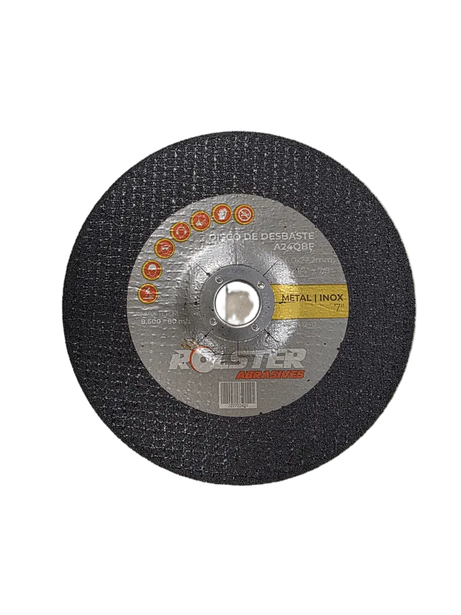 Disco de Desbaste 7 X 1/4 X 7/8″ (180 X 6,0 X 22,23mm) – Metal e Inox